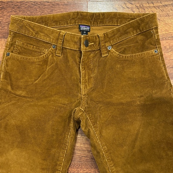 Patagonia Corduroy Bence Brown Pants Women Organic Cotton Low Rise Size 28 - Picture 3 of 8
